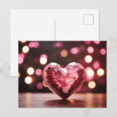 Herzförmiger Behälter mit Bäumen darin Postkarte (Vorne/Hinten)