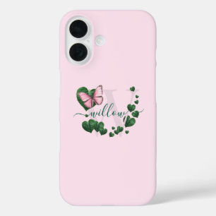 Herzförmiger Blätterstrauß iPhone 16 Hülle