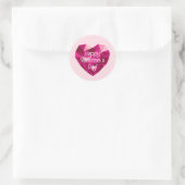 Herzförmiger Diamant Valentinstag Runder Aufkleber (Tasche)