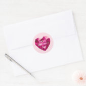 Herzförmiger Diamant Valentinstag Runder Aufkleber (Umschlag)