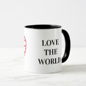 Herzförmiger Erdball Liebe Tasse (VorderseiteRechts)