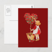 Herzförmiger Formschnitt Postkarte (Vorne/Hinten)