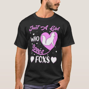 Herzförmiger Fuchs Nur Ein Mädchen Das Füchse Lieb T-Shirt
