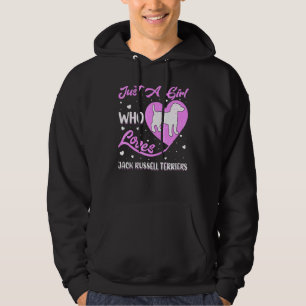 Herzförmiger Hund Nur Ein Mädchen Das Jack Russell Hoodie