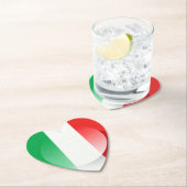 Herzförmiger italienischer Flaggen-Untersetzer Untersetzer (Vor Ort)