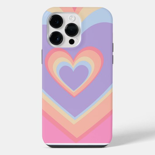herzförmiger Regenbogen iPhone Hülle (Rückseite)