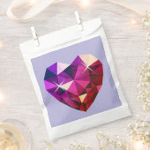 Herzförmiger roter und violetter Edelstein Geschenktütchen (Ausgeschnitten)