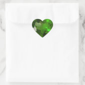 Herzförmiger Smaragd Herz-Aufkleber (Tasche)