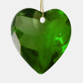 Herzförmiger Smaragd Keramik Ornament (Rechts)