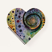herzförmiger Spiralblock Notizblock (Vorderseite)