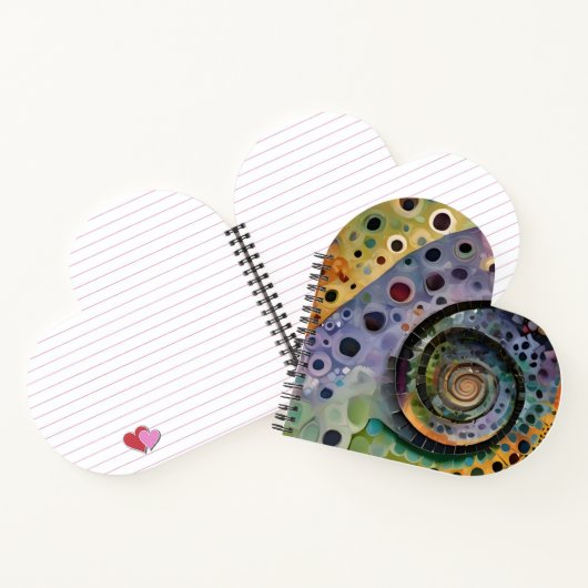 herzförmiger Spiralblock Notizblock (Innenseite)