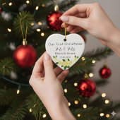 Herzförmiger Weihnachtsschmuck für das erste gemei