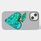 Herzförmiges Apfel iPhone Hülle (Rückseite (Horizontal))
