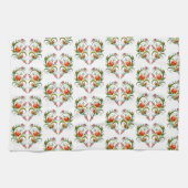 Herzförmiges Blumenmuster Geschirrtuch (Horizontal)