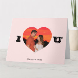 Herzförmiges Foto Modernes Minimalistisches Valent Karte