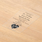 Herzförmiges Foto Transluzente Hochzeit Acryleinladungen (Ablage )