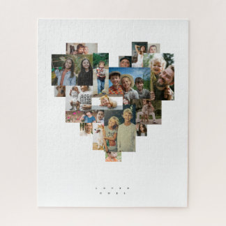 Herzförmiges Fotomosaik Puzzle