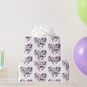 Herzförmiges Halloween-Muster Weißen Halloween Geschenkpapier