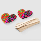 Herzförmiges Handfächerset (10 Stück) Fächer (Non-assembled)