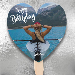 Herzförmiges individuelles Foto Geburtstaghandlüft Fächer