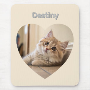 Herzförmiges Katzen-Design Mousepad