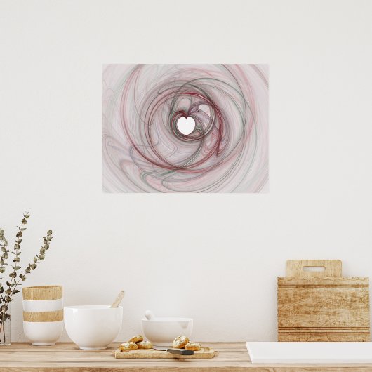 Herzförmiges Loch Poster (Küche)