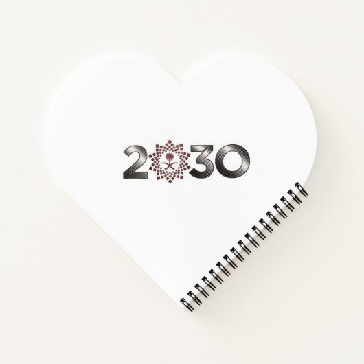 Herzförmiges Notebook Notizblock (Rückseite)