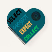 Herzförmiges Notebook Notizblock (Vorderseite)