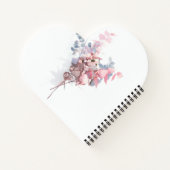 Herzförmiges Spiralnotizblock Notizblock (Rückseite)