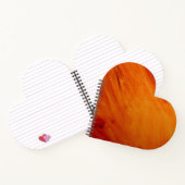 Herzförmiges Spiralnotizblock Notizblock (Innenseite)