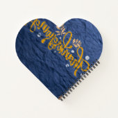 Herzförmiges Spiralnotizblock Notizblock (Rückseite)