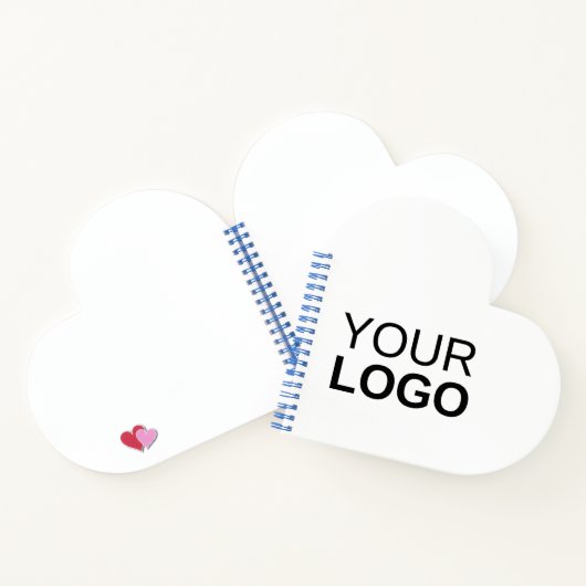 Herzförmiges Spiralnotizblock Notizblock (Innenseite)