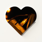 Herzförmiges Spiralnotizblock Notizblock (Rückseite)