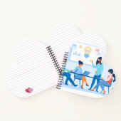 Herzförmiges Spiralnotizblock Notizblock (Innenseite)