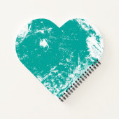 Herzförmiges Spiralnotizblock Notizblock (Rückseite)