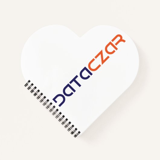 Herzförmiges Spiralnotizblock Notizblock (Vorderseite)