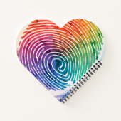 Herzförmiges Spiralnotizblock Notizblock (Rückseite)