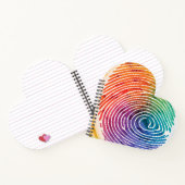 Herzförmiges Spiralnotizblock Notizblock (Innenseite)