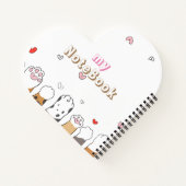 Herzförmiges Spiralnotizblock Notizblock (Rückseite)