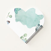 Herzförmiges Spiralnotizblock Notizblock (Rückseite)