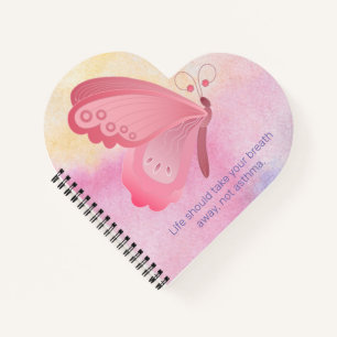 Herzförmiges Spiralnotizblock Notizblock