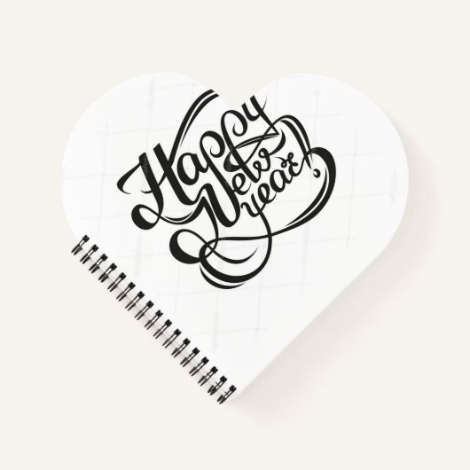 Herzförmiges Spiralnotizblock Notizblock (Vorderseite)