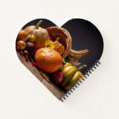 Herzförmiges Spiralnotizblock Notizblock (Rückseite)