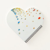 Herzförmiges Spiralnotizblock Notizblock (Rückseite)