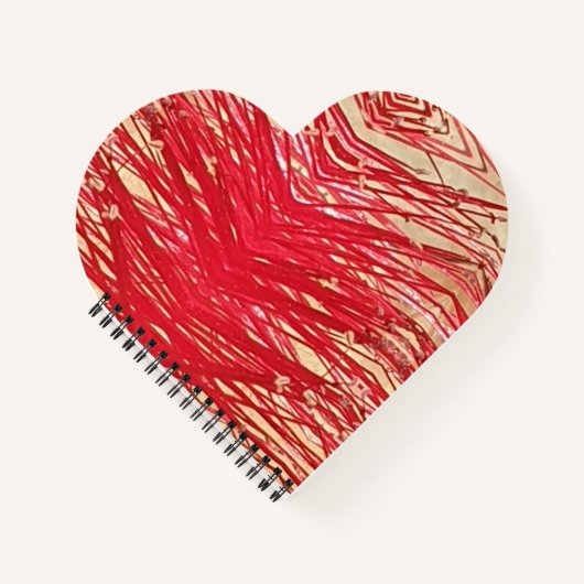 Herzförmiges Spiralnotizblock Notizblock (Vorderseite)