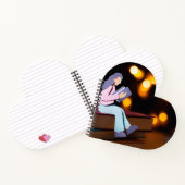 Herzförmiges Spiralnotizblock Notizblock (Innenseite)