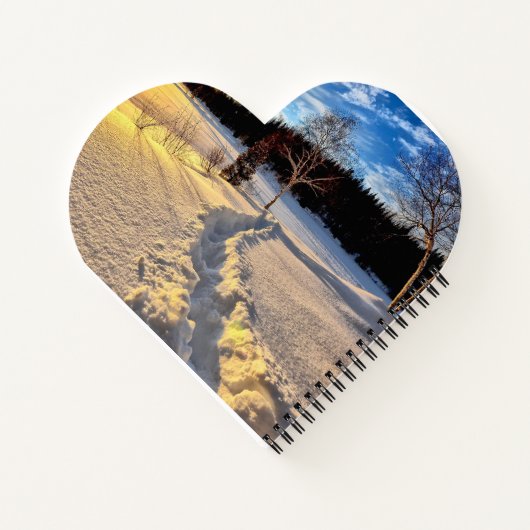 Herzförmiges Spiralnotizblock Notizblock (Rückseite)