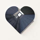 Herzförmiges Spiralnotizblock Notizblock (Rückseite)