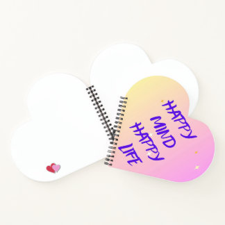 Herzförmiges Spiralnotizbuch – Motivierend  Notizblock