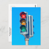 Herzförmiges Stopplicht, Akureyri, Island Postkarte (Vorne/Hinten)